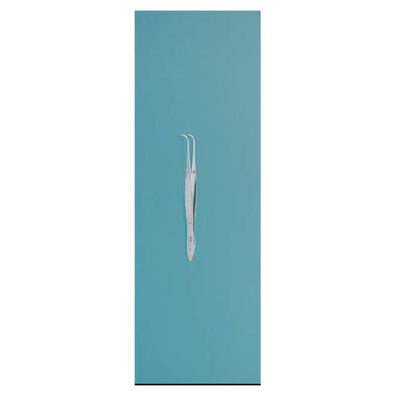 Forcep Tissue Iris 4" 0.8mm Wide Tip Full Curve 1x2 Teeth Stainless Steel 4"Ea